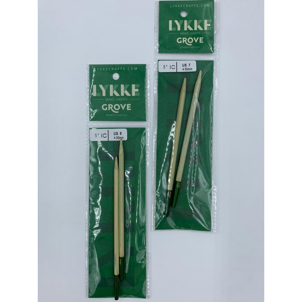 Спицы LYKKE GROVE съемные бамбуковые (12,5см) 4,5 мм