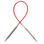 Спицы Chiaogoo Premium SS Knit Red Circular металлические на леске 23 см 5мм
