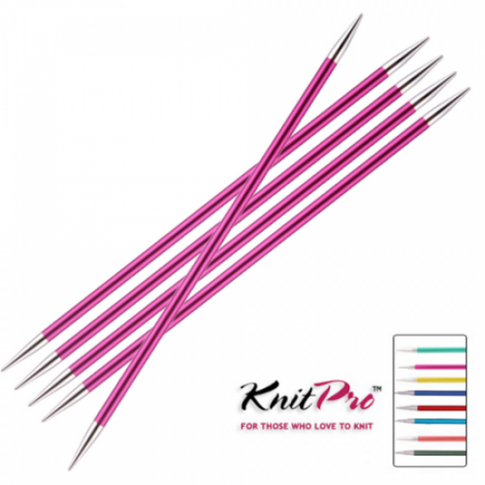 Спицы Knit Pro Zing Чулочные 20см/2,5мм (металлические)
