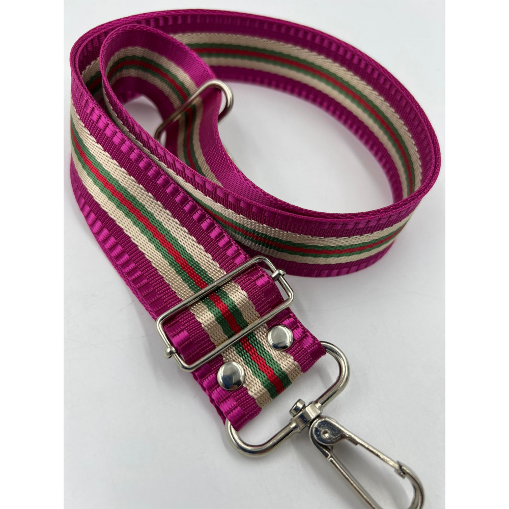 Ремень для сумки плечевой нейлоновый с принтом "Фиолетовый Гуччи"  (ширина 4см, длина 120 см)