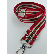 Ремень для сумки плечевой нейлоновый с принтом "Красный Гуччи"  (ширина 4см, длина 120 см)