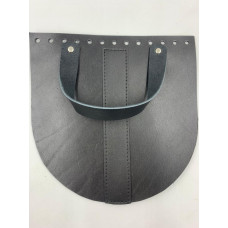 Крышка для сумки  с ручкой  и центральной полоской (черный, 20*20 см)
