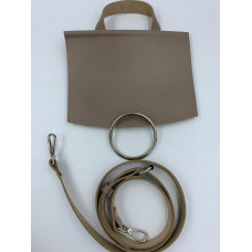 Набор для вязания  сумки  с кольцом (клапан 23*20 с магнитом, ремень с регулировкой длины 120 см), тауп