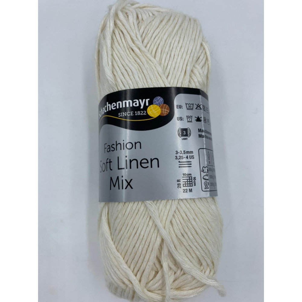 Пряжа Schachenmayr Fashion Soft Linen Mix (00002)