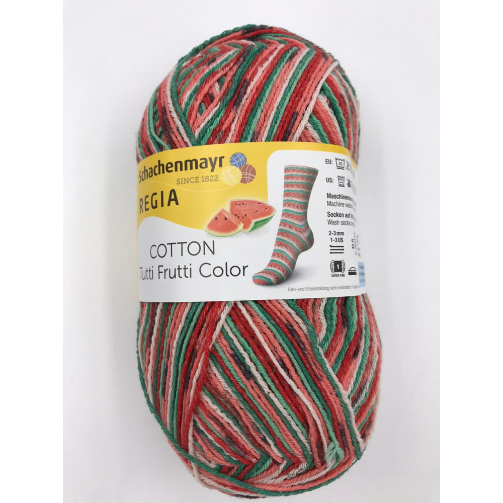 Пряжа Schachenmayr Regia Cotton Color Tutti Frutti (02421) (Арбуз)