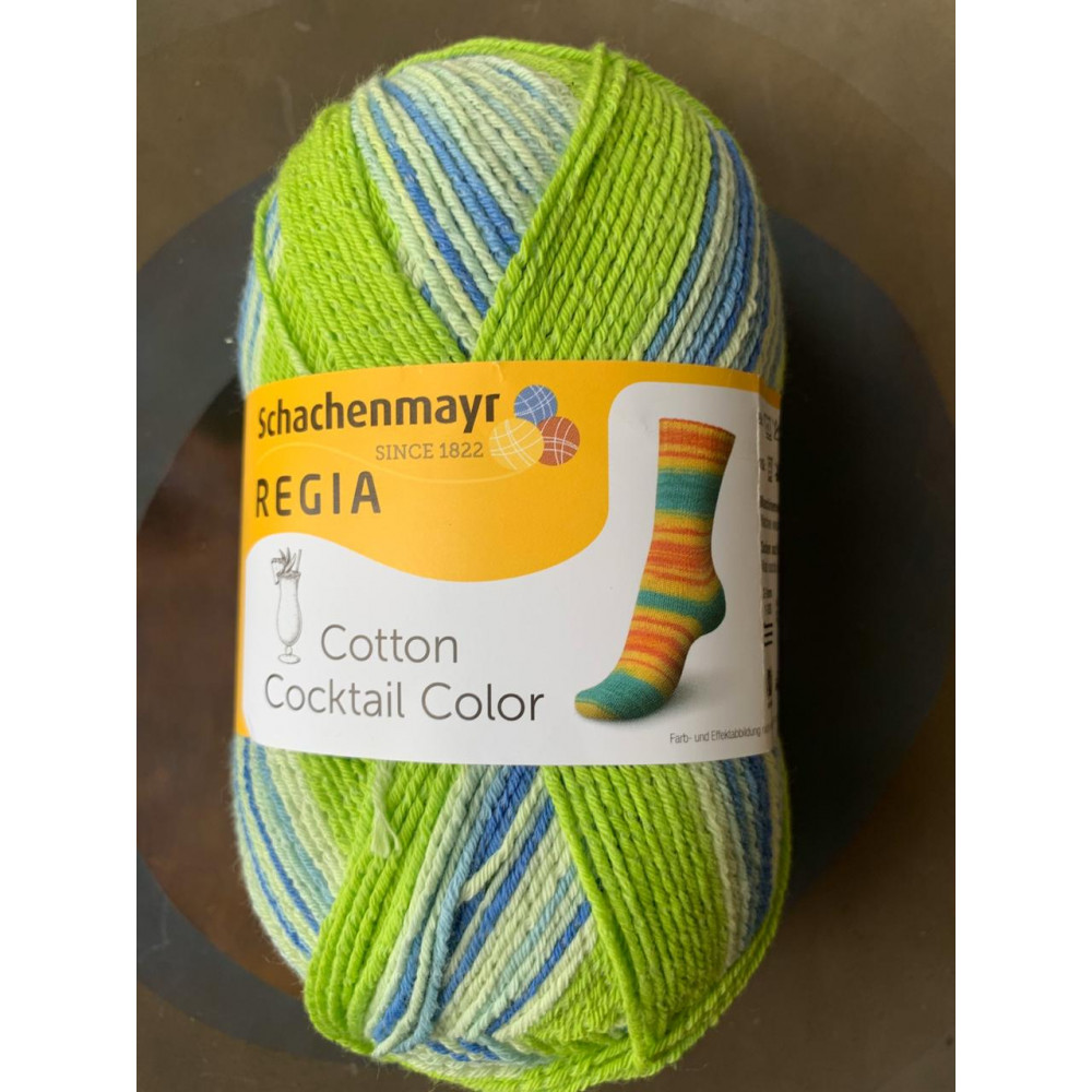 Пряжа Schachenmayr Regia Cotton Coctail Color (зеленый/синий)
